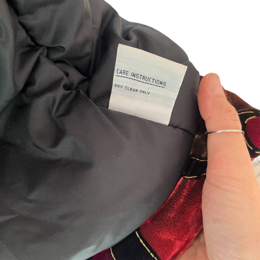 Vintage velvet Mulberry Street insulated winter coat M multicolor jewel tones - Picture 15 of 16